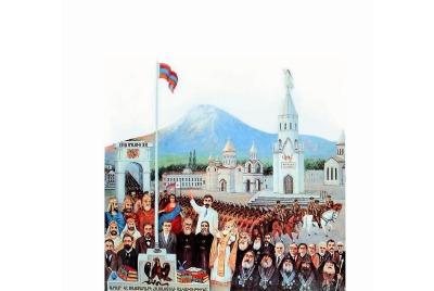 Картина, изобразяваща честването на независимостта на Армения <br /><tt>Източник: www.why42.info</tt>